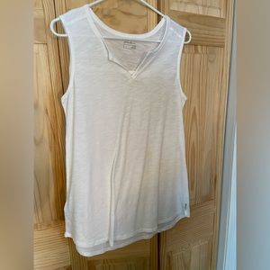 NWOT Eddie Bauer women’s medium semi sheer white tank